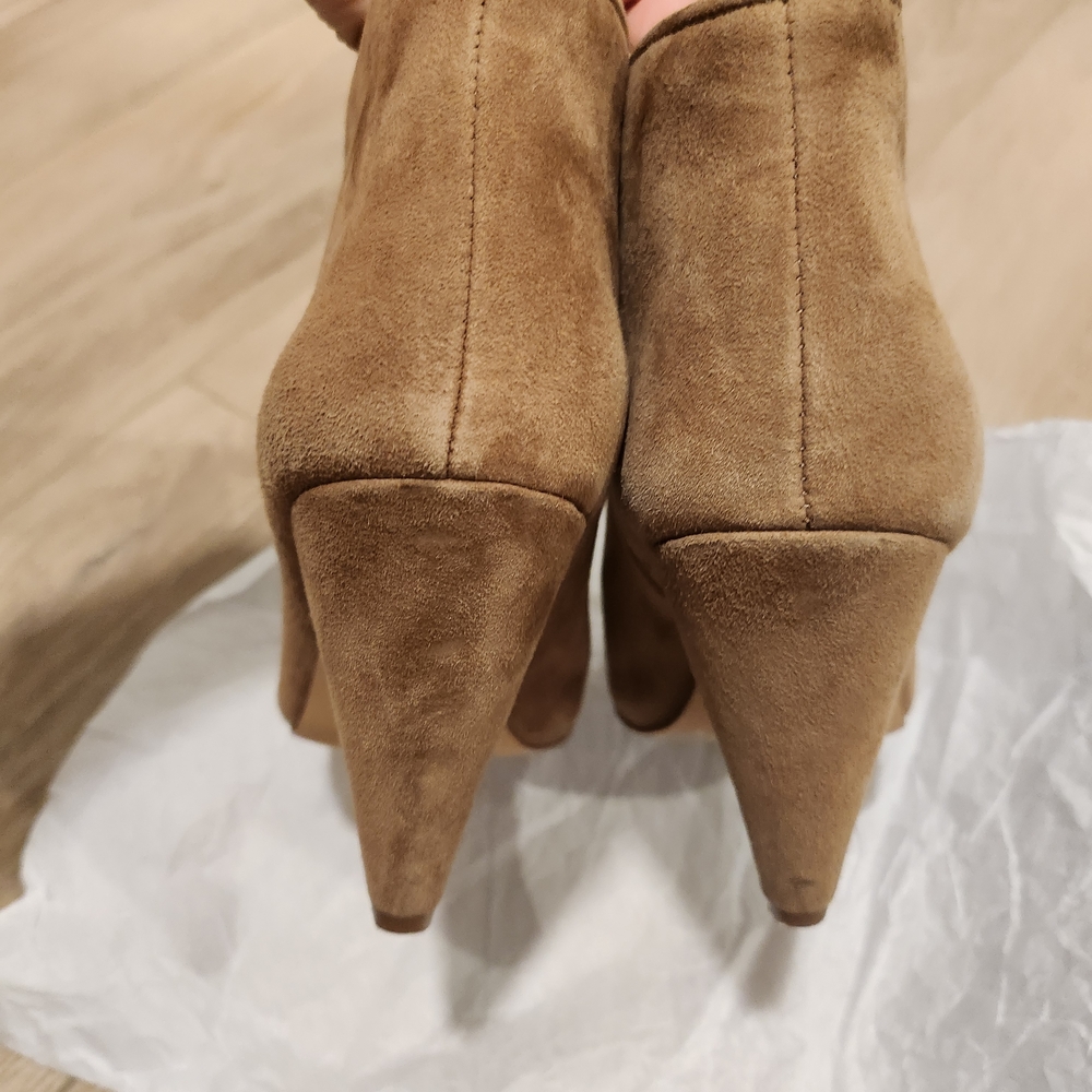 Brown Suede Women's Ankle Boots 36.5 - Picture 4 of 7